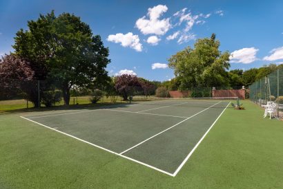 The tennis court at Merry Manor, Essex