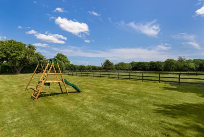 The outdoor play area at Merry Manor, Essex