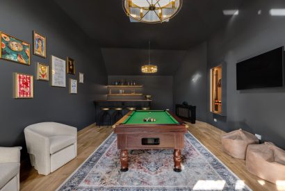The games room at Merry Manor, Essex