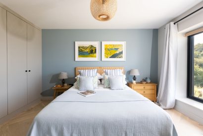 A double bedroom at Tamarind Tide, Cornwall