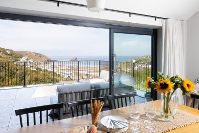 The dining table at Tamarind Tide, Cornwall