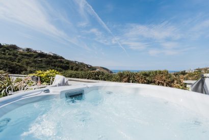 The hot tub at Tamarind Tide, Cornwall
