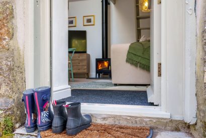 The front door at The Enchanted Cottage, Cornwall