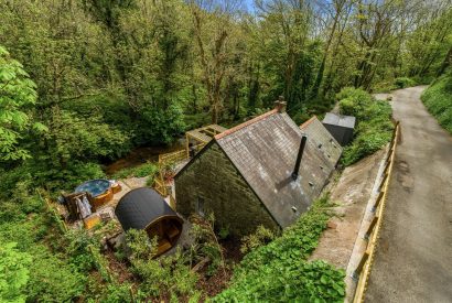 Overhead view of The Enchanted Cottage, Cornwall