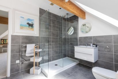 A bathroom at Tides Edge, Cornwall