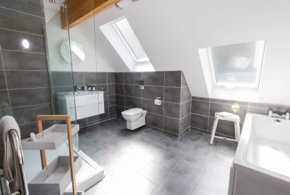 A bathroom at Tides Edge, Cornwall