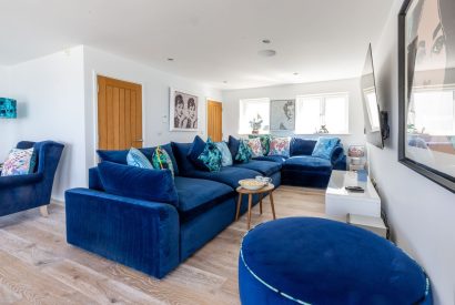 The lounge at Tides Edge, Cornwall