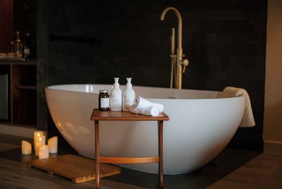 Free standing bath at Crescent House, Lake District