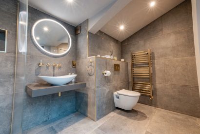 A bathroom at Crescent House, Lake District