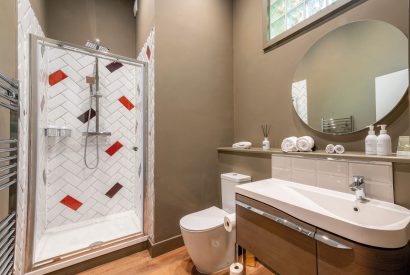 A bathroom at Crescent House, Lake District