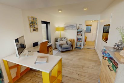 The work space at The Tide House, Cornwall