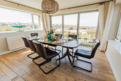 The dining area at Sunset Sands, Cornwall