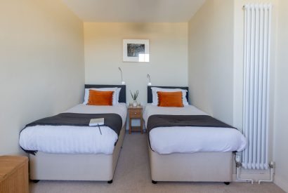 A twin bedroom at Sunset Sands, Cornwall