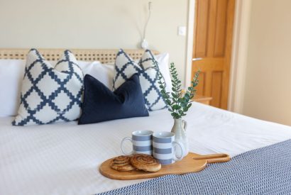 A king size bedroom at Sunset Sands, Cornwall