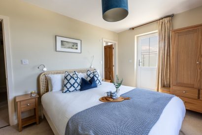 A king size bedroom at Sunset Sands, Cornwall