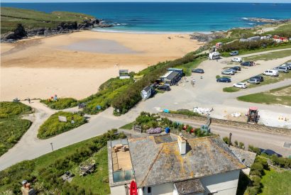 Beach views at Sunset Sands, Cornwall