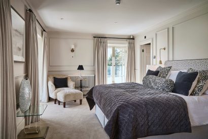 A super king sized bedroom at Ty Culfor, Anglesey