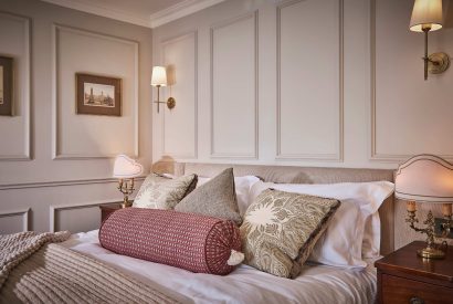 A king sized bedroom at Ty Culfor, Anglesey