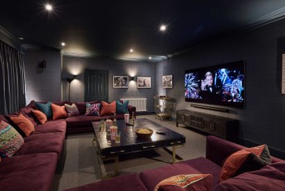 The cinema room at Ty Culfor, Anglesey