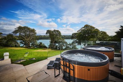 The hot tubs at Ty Culfor, Anglesey