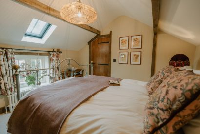 A king size bedroom at Fox Hallow, Cheshire