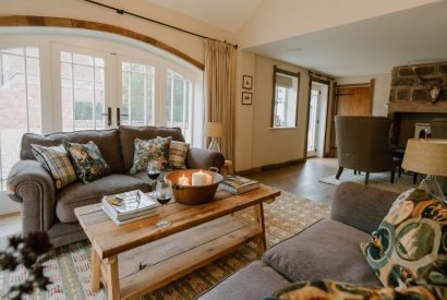 The living room at Fox Hallow, Cheshire