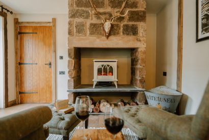 The living room at Fox Hallow, Cheshire