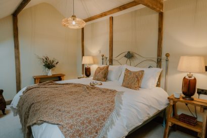 A king size bedroom at Fox Hallow, Cheshire