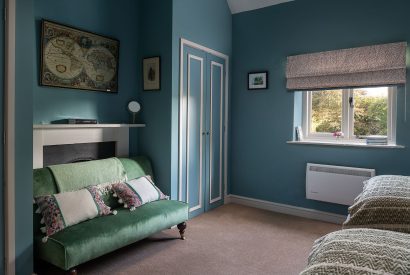 The twin bedroom at Wyvern House, Shropshire