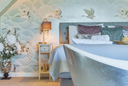 The super-king size bedroom at Lightkeepers Cottage, Cornwall