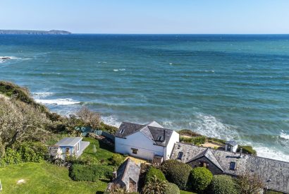 Aerial view of Lightkeepers Cottage, Cornwall