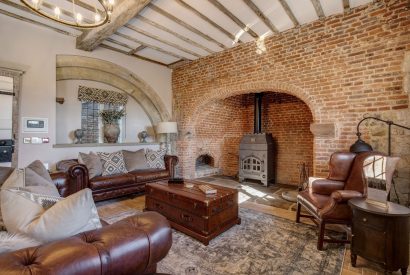 The living room at The Priory Gatehouses, Essex