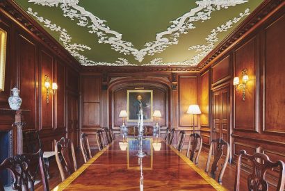The dining table at North Wessex Manor, Oxfordshire