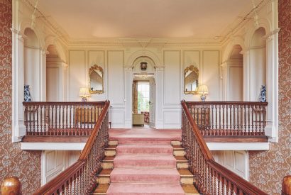 The staircase at North Wessex Manor, Oxfordshire