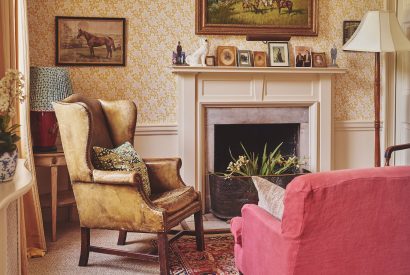 The living room at North Wessex Manor, Oxfordshire