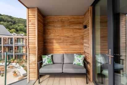 The balcony at Ocean Eyes, Devon