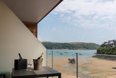 The balcony at Ocean Eyes, Devon