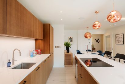 The kitchen at Ocean Eyes, Devon