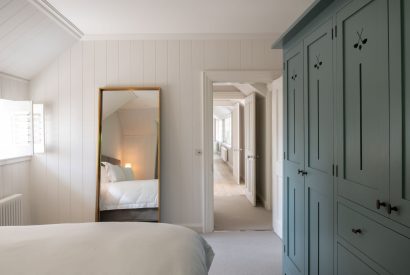 A super king size bedroom at Muirfield Green, East Lothian