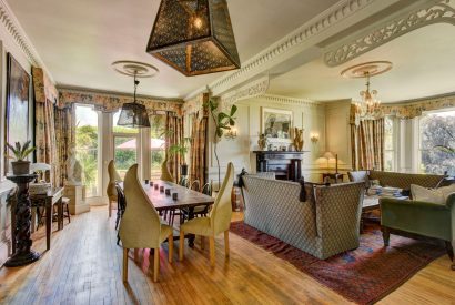 The dining area at Chulmleigh Manor, Devon