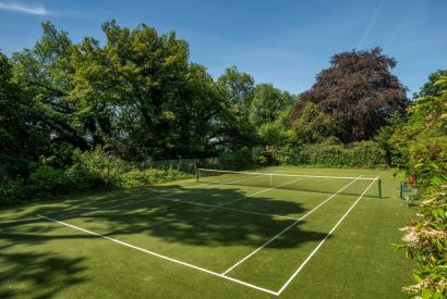 The tennis court at Chulmleigh Manor, Devon