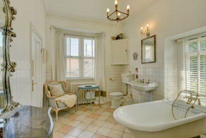 A bathroom at Chulmleigh Manor, Devon