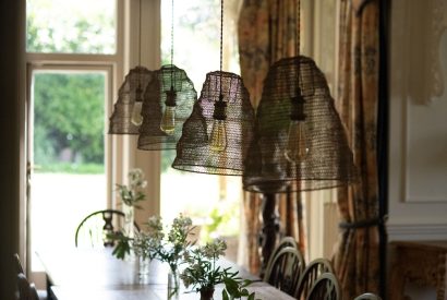 The dining table at Chulmleigh Manor, Devon