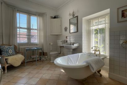 Free standing bath at Chulmleigh Manor, Devon