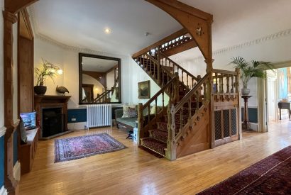The staircase at Chulmleigh Manor, Devon