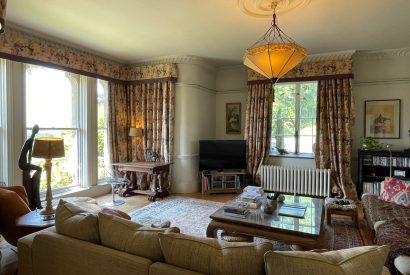 The lounge at Chulmleigh Manor, Devon