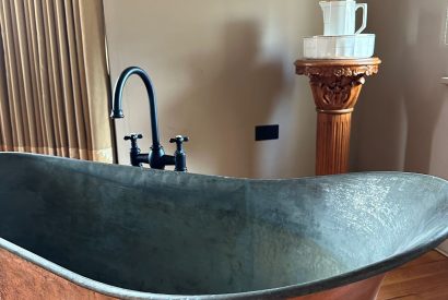 Free standing bath at Plas Glan Menai, Anglesey