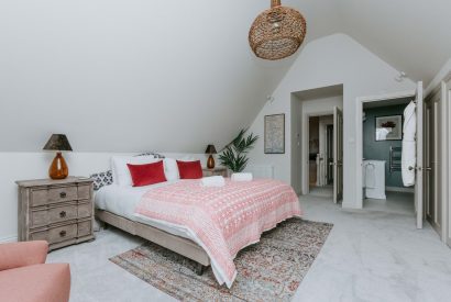 A super-king size bedroom at Havenwood, Oxfordshire
