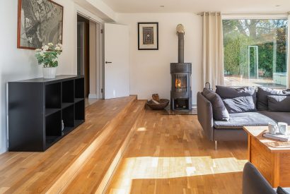 The living room at Southwoods, Hampshire