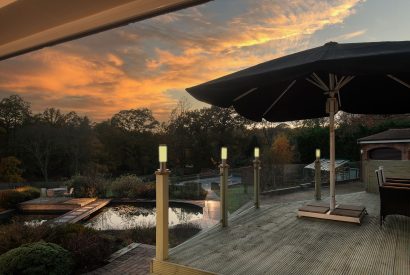 The decking area at Southwoods, Hampshire